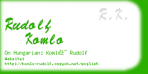 rudolf komlo business card